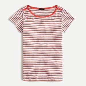 J. Crew Wide-neck Slub Ringer T-shirt